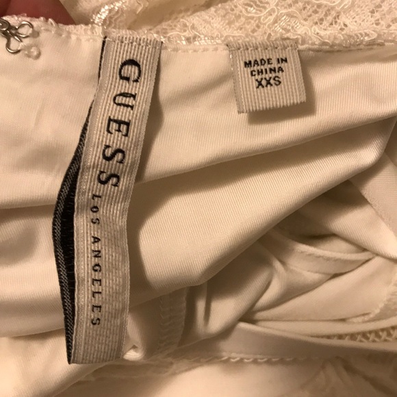 White Guess long dress with slits and backless - Picture 7 of 8